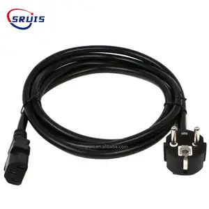 EU Volex VDE Approval 3 Pin to IEC C5 C19 Ending 3*0.75mm2 Schuko Plug Power Cord