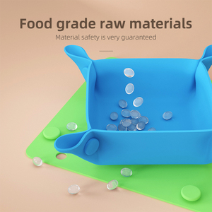 Plateau à dés carré en silicone pliable, récipients de rangement portables pour jeux de société, pour pièces de jeux de table, aliments, bijoux, multifonction - Product Image 4