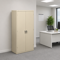 Armoire de rangement robuste en acier thermolaqué, verrouillable, pour bureau à domicile et entrepôt