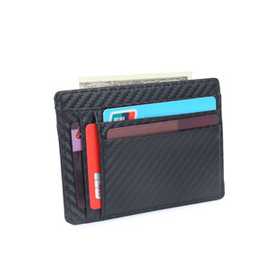Nueva tendencia, tarjetero Unisex, monedero, logotipo impreso personalizado, función de bloqueo RFID delgada, Material principal, cuero PU - Product Image 6