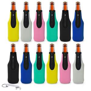 Fundas Aislantes para Botellas de Cerveza, Fundas de Neopreno Sublimadas con Cierre, Mantienen las Bebidas Frías, para Fiestas de Verano - Product Image 1
