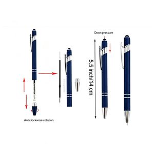 Stylo tactile publicitaire 2-en-1 en métal avec logo personnalisé pour cadeaux et promotion transfrontalière - Product Image 3