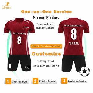 Ensembles de maillots de football personnalisables avec numéros – Maillots d'entraînement pour clubs et équipes nationales – Légers, respirants et à séchage rapide pour l'été - Product Image 1