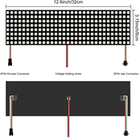 Dc5V WS2812B RGB LED Panel de luz flexible digital direccionable individualmente WS2812 8X8 16X16 8X32 Pixel Matrix Sheet Light