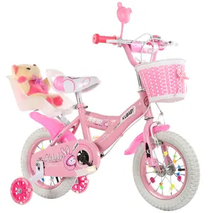 South American market bicycle kids with tool box 16 Inch children's bicycle cartoon girl princess kids bicycle with steel frame