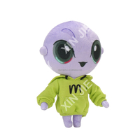 Peluche Alien Rembourrée en Coton PP, Peluche Alien Personnalisable, Peluche Alien Portant un Sweat à Capuche avec OEM ODM