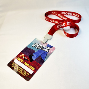 Tùy chỉnh <span class=keywords><strong>Polyester</strong></span> thăng hoa in ấn dây đeo cổ huy hiệu dây buộc với ID Tên NFC chủ thẻ - Product Image 1