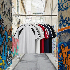 Custom <b>Raglan</b> <b>Sleeve</b> Men's <b>T</b> <b>Shirt</b> 100% Cotton Oversized O Neck Printed Short <b>Sleeve</b> Streetwear Tee - Product Image 3