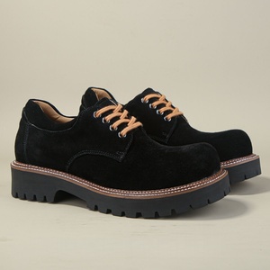 Zapatos de Vestir de Hombre, Estilo Brogue, de Gamuza y Cuero, Hechos a Mano, Modernos, Color Marrón, con Plataforma y Suela Gruesa - Product Image 2