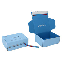 Boîte d'expédition en carton personnalisée avec logo, bande adhésive commerciale à déchirer, fermeture autocollante, boîte aux lettres en papier