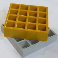 Lantai Grid Fiberglass FRP Tahan Api Yulong YL-FG, Tahan Korosi Kimia Tinggi untuk Fasilitas Industri, Pemotongan OEM
