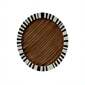 Round <b>Wood</b> <b>Photo</b> <b>Frame</b> With Black White Stripe Border Classic Design Wall Mountable Design Tabletop Vertical Display Customized - Product Image 1
