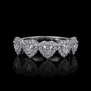 <span class=keywords><strong>Bague</strong></span> romantique en <span class=keywords><strong>or</strong></span> <span class=keywords><strong>blanc</strong></span> avec cœur en diamant naturel 1,38 carat, <span class=keywords><strong>bague</strong></span> cœur en diamant naturel en grappe, <span class=keywords><strong>bague</strong></span> de <span class=keywords><strong>fiançailles</strong></span> en <span class=keywords><strong>or</strong></span> <span class=keywords><strong>blanc</strong></span> 18 carats - Product Image 3