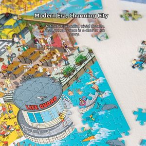 Vinlaa Trendy City Express <span class=keywords><strong>3D</strong></span> Jigsaw <span class=keywords><strong>Puzzle</strong></span> <span class=keywords><strong>1000</strong></span> Pièces DIY Jouet 14 Ans Enfants Adultes Papier Matériel EN71 Certifié UV - Product Image 1