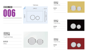 Tấm Thiết Bị Truyền Động Xả Nước Kép Cho Bể Chứa Nước, Nút Nhấn Kính Màu Đen - Product Image 6