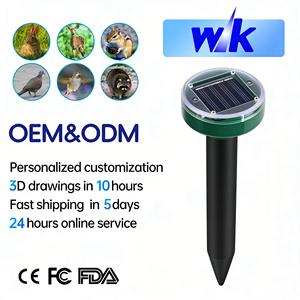 Repelente Ultrasónico de Animales con Energía Solar, Disuasor para Perros, Gatos, Pájaros, <span class=keywords><strong>Ratones</strong></span> y Topos - Product Image 1