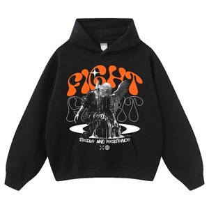 Felpa da <span class=keywords><strong>Uomo</strong></span> con Stampa Personalizzata, Effetto Invecchiato, Stampa Scultura Angelo, Vestibilità Ampia, Trendy, Versatile, <span class=keywords><strong>Casual</strong></span>, Lavaggio Acido - Product Image 3