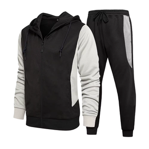 Wholesale Long Sleeve Cardigan Hooded Sportswear Tracksuits <b>for</b> <b>Men</b> Two piece Set Sports Sweatsuit Sets Unisex Customized logo - Product Image 1