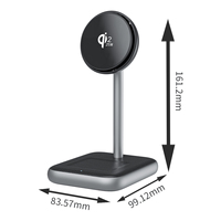 Support de chargeur sans fil magnétique Qi2 25W, station de charge rapide pour iPhone 16 15 14 Pro Max, support de téléphone portable de bureau
