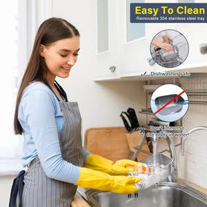 Boîtes à lunch isothermes portables 2-en-1 en acier inoxydable, double compartiment, anti-fuite, sans BPA, avec sac de transport - Product Image 5