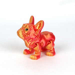 Adorables figurines imprimées en 3D : Bouledogue français articulé, jouet de bureau, animal de compagnie mignon, anti-stress, ornement, animaux, dinosaures – Produit très vendu - Product Image 5