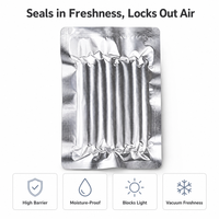 Sacs en aluminium scellés sous vide pour l'emballage de la viande et des aliments, taille personnalisée, vente en gros
