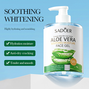 SADOER Nouveaux Produits de Soins de la Peau Gel d'<span class=keywords><strong>Aloe</strong></span> <span class=keywords><strong>Vera</strong></span> Biologique Naturel Hydratant Anti-Âge Rides Visage Apaisant Réparation Gel Facial - Product Image 2