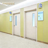 Porte d'hôpital en acier, porte battante médicale antibactérienne, résistante aux chocs, pour pharmacie, cabinet médical, salle d'examen