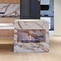 Cheminée moderne autoportante en acier bio éthanol de 1300mm Décor intérieur inséré avec de l'alcool et du carburant Grandes cheminées