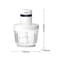 Hachoir à légumes et à viande pour la cuisine, robot culinaire, lames en acier inoxydable, hachoir à viande électrique de 2,2 L avec écran électronique.