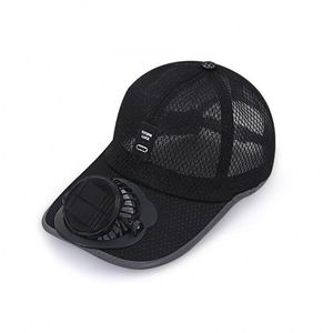 Summer Breathable Nylon Mesh Cap Solar Powered USB Fan Hat Outdoor Casual Sunshade <b>Sunscreen</b> Baseball Cap New - Product Image 4