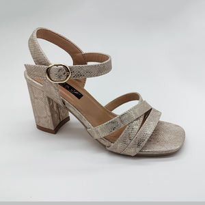 Sandali da <span class=keywords><strong>donna</strong></span> con tacco Block glitterato nero con cinturino alla caviglia da sera eleganti scarpe con tacco alto alla moda <span class=keywords><strong>calzature</strong></span> da <span class=keywords><strong>donna</strong></span> - Product Image 3