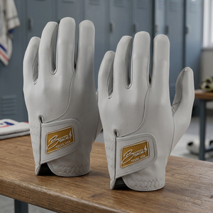 Gants de golf PM99 de qualité supérieure, personnalisables avec logo, en peau de mouton, antidérapants, respirants, pour gaucher, avec fermeture à tirette, impression numérique, pour hommes, cyclisme - Product Image 3