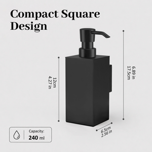 Distributeur de savon mural en aluminium à fixation rapide avec pompe anti-fuite et bouteille rechargeable de 300 ml pour hôtels et hôpitaux - Product Image 6