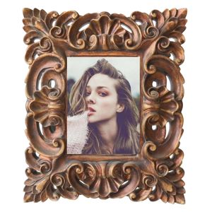 Décor Fleur De <span class=keywords><strong>Lis</strong></span> Cadre Photo De Table En Résine Or Antique Style BOHO Cadre Photo En Polyrésine De Style Français - Product Image 3