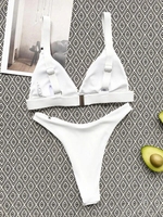 Maillot de bain 2 pièces, sous-vêtement de marque privée, culotte tanga, modèle Micro, Bikini, grande taille, pour femmes