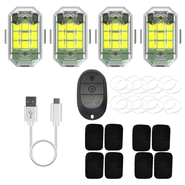 2/4Pcs Drone Strobe Light with Remote Control for DJI Mini 2/SE/Mini3/Mini 3 Pro Avata Mavic 2/2S/3 Drone Night Flight FAA