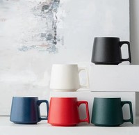 Tasse à café en céramique 3A noire en porcelaine faite à la main avec logo personnalisé Tasse écologique pour la maison Nouveaux cadeaux promotionnels