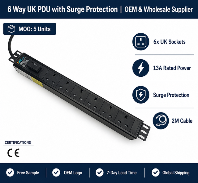 KAILES 13A single-phase power distribution supports stable power supply for compatible rack and network equipment applications.