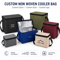 Bolsa Térmica Personalizada para Almuerzo, de Tela No Tejida, con Logotipo Personalizado, Portátil, Aislada, para Oficina, Picnic, Camping
