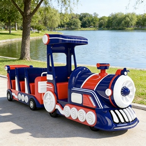 รถไฟขนาดเล็กและเครื่องยนต์รถไฟขนาดเล็กที่ได้รับการรับรองมาตรฐาน CE พร้อมคุณสมบัติความปลอดภัยเพื่อความมั่นใจในสถานที่สาธารณะที่มีการจราจรหนาแน่น - Product Image 2