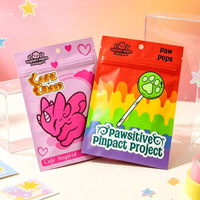 Sacs en plastique Mylar personnalisés anti-odeur en aluminium pour emballage de bonbons, pochettes à fermeture éclair verticales