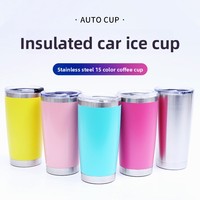 Mug isotherme en acier inoxydable 304 de 20 oz, tasse de voiture, bouteille d'eau ou de bière, grande capacité, cadeau d'affaires, portable, 6-12 heures