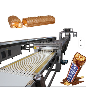 Ligne de production de barres chocolatées entièrement automatique, machine industrielle pour la fabrication de barres <span class=keywords><strong>Snickers</strong></span>, équipement commercial pour barres au nougat et aux cacahuètes - Product Image 4