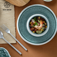 Vaisselle de restaurant de style japonais de haute qualité, vaisselle en porcelaine ronde, bol à riz, à collation, à soupe, à ramen, à salade, en céramique
