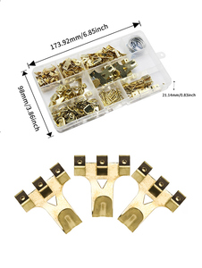 Gancho para Colgar Cuadros de Hierro Resistente, Chapado en Cobre Dorado, Estilo Europeo, de 10LB-75LB, para Montaje en Pared del Hogar, Marca ENCI - Product Image 1