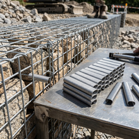 Agrafes de fixation en C et en anneau de type Hog Ring en acier galvanisé zinc-aluminium haute résistance C45 C50 pour paniers GABION et cages à roches en treillis