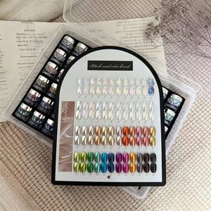Ensemble de 48 poudres à ongles effet miroir brillant avec nuancier, teintes quatre saisons, vente en gros pour salons de manucure - Product Image 4