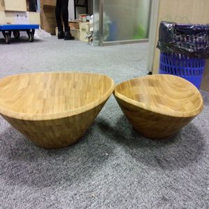 Juego de cuencos de bambú de madera para ensalada, cuencos de bambú para servir frutas y ensaladas - Product Image 3