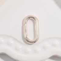Chaînes de bracelet rondes ovales en argent sterling 925 plaqué or avec fermoirs à ressort pour la fabrication de bijoux, accessoires de collier